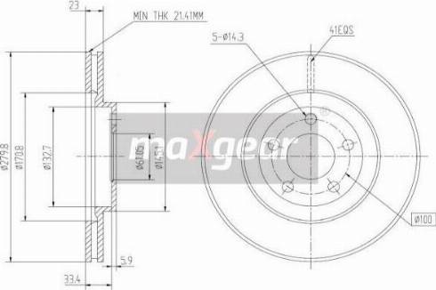 Maxgear 19-0916MAX - Brake Disc autospares.lv