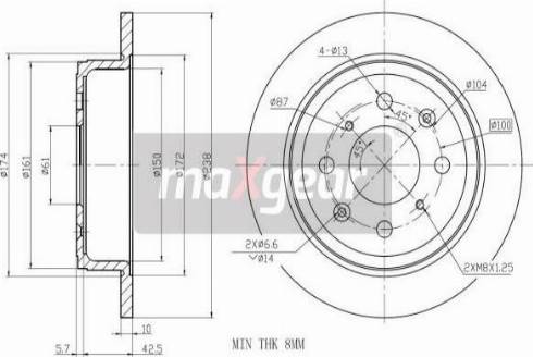 Maxgear 19-0921MAX - Brake Disc autospares.lv