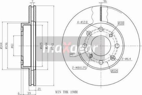 Maxgear 19-0928MAX - Brake Disc autospares.lv