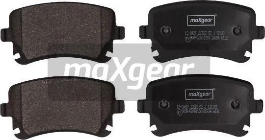 Maxgear 19-0497 - Brake Pad Set, disc brake autospares.lv