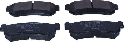 Maxgear 19-0467 - Brake Pad Set, disc brake autospares.lv