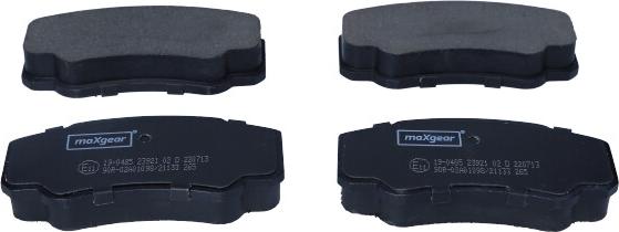 Maxgear 19-0485 - Brake Pad Set, disc brake autospares.lv