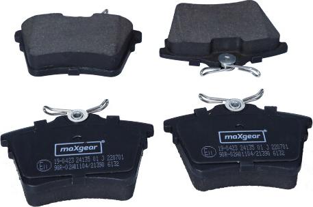 Maxgear 19-0423 - Brake Pad Set, disc brake autospares.lv
