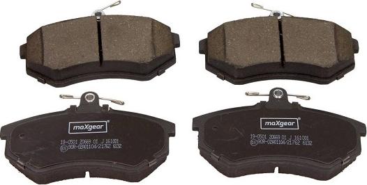 Maxgear 19-0501 - Brake Pad Set, disc brake autospares.lv