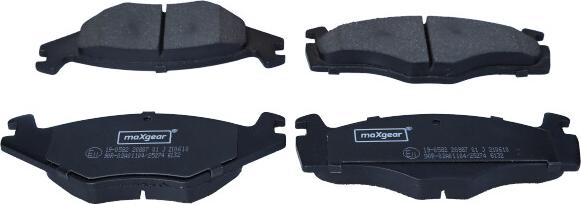 Maxgear 19-0582 - Brake Pad Set, disc brake autospares.lv