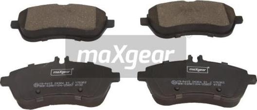 Maxgear 19-0615 - Brake Pad Set, disc brake autospares.lv