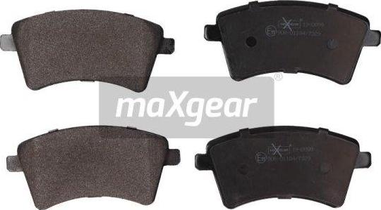 Maxgear 19-0899 - Brake Pad Set, disc brake autospares.lv