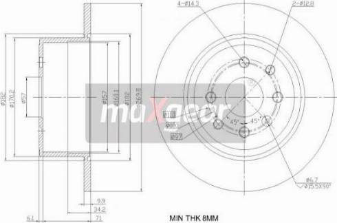 Maxgear 19-0848 - Brake Disc autospares.lv