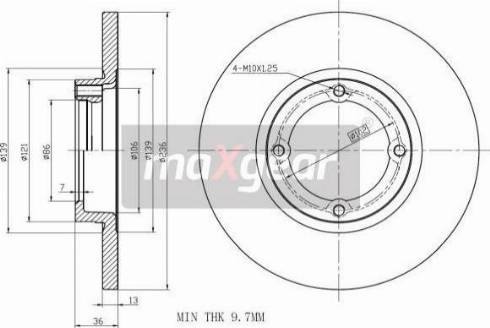 Maxgear 19-0702MAX - Brake Disc autospares.lv