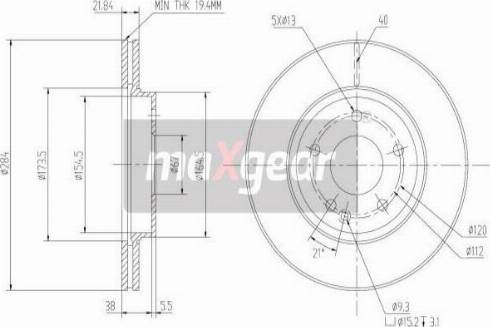 Maxgear 19-0723MAX - Brake Disc autospares.lv