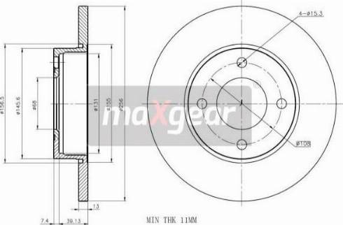 Maxgear 19-0778MAX - Brake Disc autospares.lv