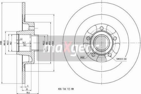 Maxgear 19-1905 - Brake Disc autospares.lv