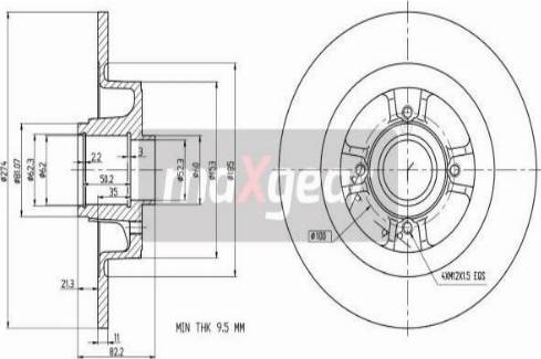 Maxgear 19-1910 - Brake Disc autospares.lv