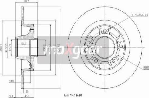 Maxgear 19-1977 - Brake Disc autospares.lv