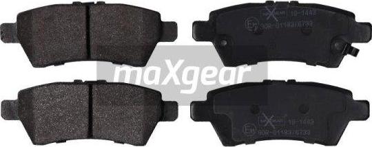 Maxgear 19-1443 - Brake Pad Set, disc brake autospares.lv