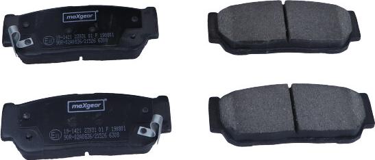 Maxgear 19-1421 - Brake Pad Set, disc brake autospares.lv