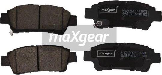 Maxgear 19-1427 - Brake Pad Set, disc brake autospares.lv