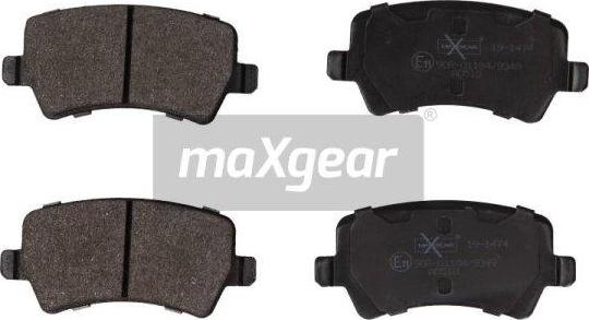 Maxgear 19-1474 - Brake Pad Set, disc brake autospares.lv