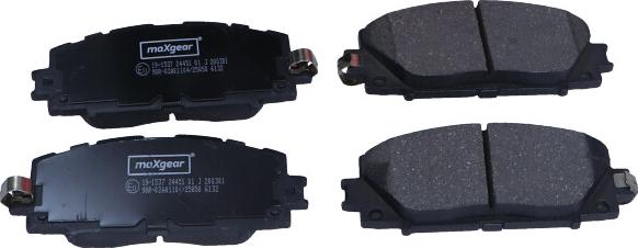 Maxgear 19-1537 - Brake Pad Set, disc brake autospares.lv