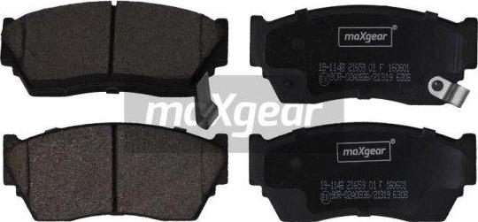 Maxgear 19-1148 - Brake Pad Set, disc brake autospares.lv