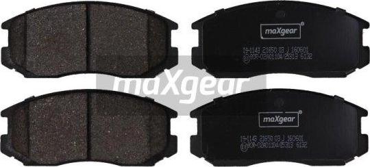 Maxgear 19-1143 - Brake Pad Set, disc brake autospares.lv