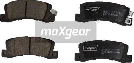 Maxgear 19-1159 - Brake Pad Set, disc brake autospares.lv