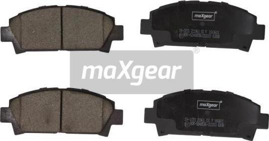 Maxgear 19-1151 - Brake Pad Set, disc brake autospares.lv