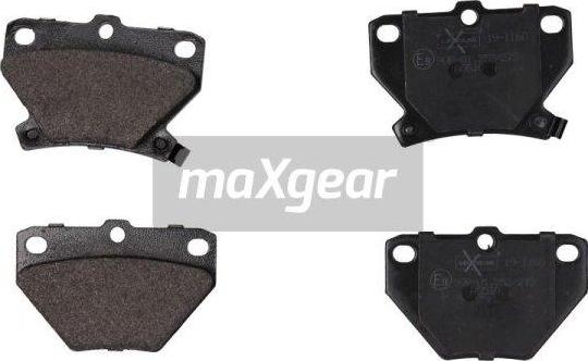 Maxgear 19-1160 - Brake Pad Set, disc brake autospares.lv