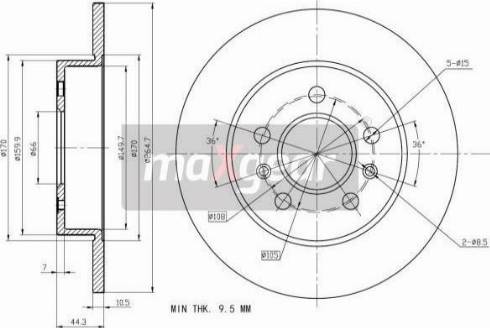 Maxgear 19-1184 - Brake Disc autospares.lv