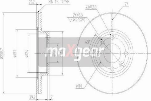 Maxgear 19-1848 - Brake Disc autospares.lv