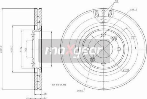 Maxgear 19-1875MAX - Brake Disc autospares.lv