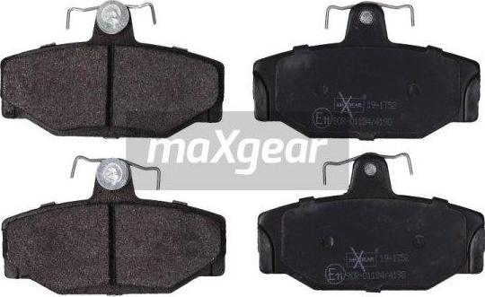 Maxgear 19-1752 - Brake Pad Set, disc brake autospares.lv
