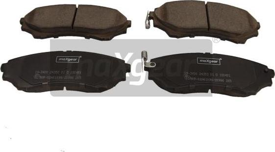 Maxgear 19-3400 - Brake Pad Set, disc brake autospares.lv