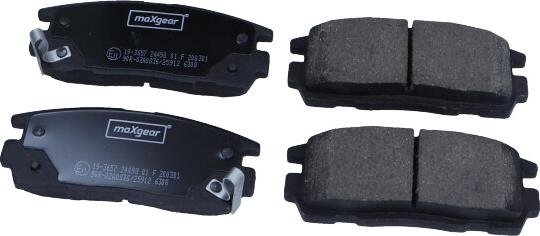 Maxgear 19-3657 - Brake Pad Set, disc brake autospares.lv