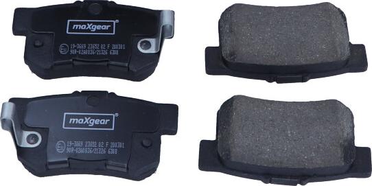 Maxgear 19-3669 - Brake Pad Set, disc brake autospares.lv