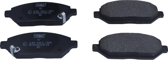 Maxgear 19-3670 - Brake Pad Set, disc brake autospares.lv