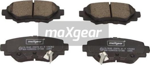 Maxgear 19-3049 - Brake Pad Set, disc brake autospares.lv