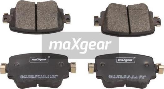 Maxgear 19-3058 - Brake Pad Set, disc brake autospares.lv