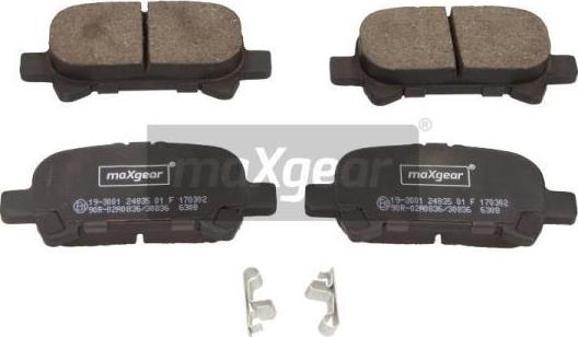 Maxgear 19-3001 - Brake Pad Set, disc brake autospares.lv