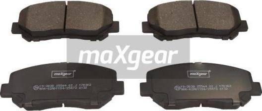 Maxgear 19-3038 - Brake Pad Set, disc brake autospares.lv