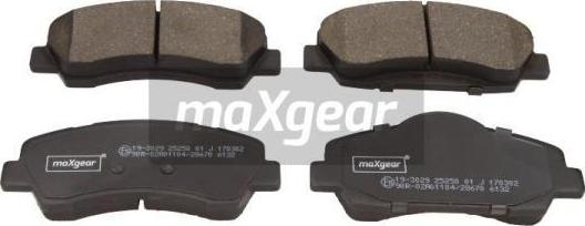 Maxgear 19-3029 - Brake Pad Set, disc brake autospares.lv