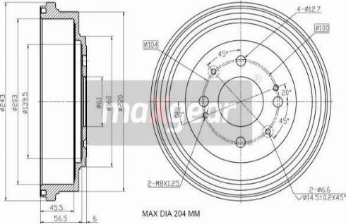 Maxgear 19-3192 - Brake Drum autospares.lv