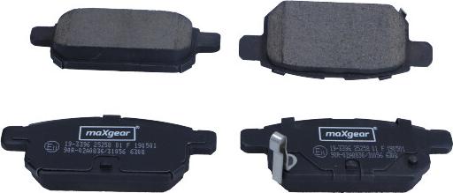 Maxgear 19-3396 - Brake Pad Set, disc brake autospares.lv