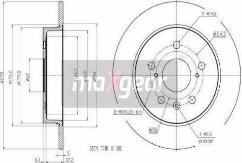 Maxgear 19-3350 - Brake Disc autospares.lv