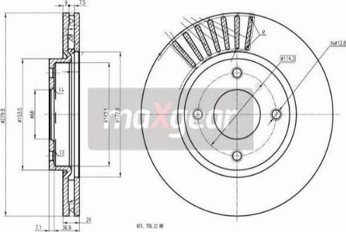 Maxgear 19-3353 - Brake Disc autospares.lv