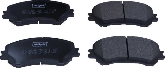 Maxgear 19-3364 - Brake Pad Set, disc brake autospares.lv