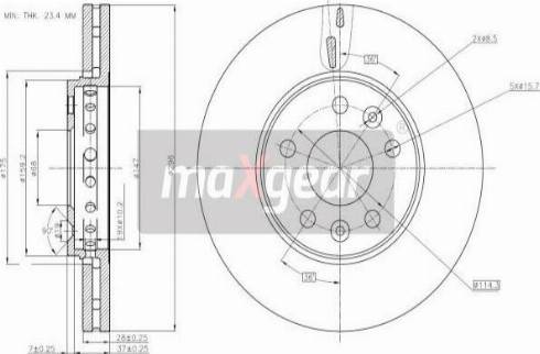 Maxgear 19-3241 - Brake Disc autospares.lv