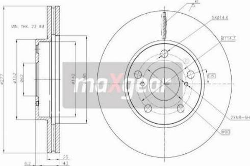 Maxgear 19-3216 - Brake Disc autospares.lv