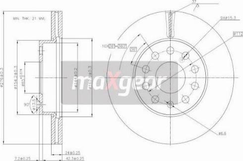 Maxgear 19-3238 - Brake Disc autospares.lv