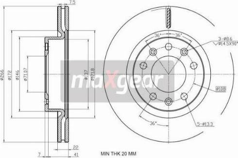 Maxgear 19-3237 - Brake Disc autospares.lv